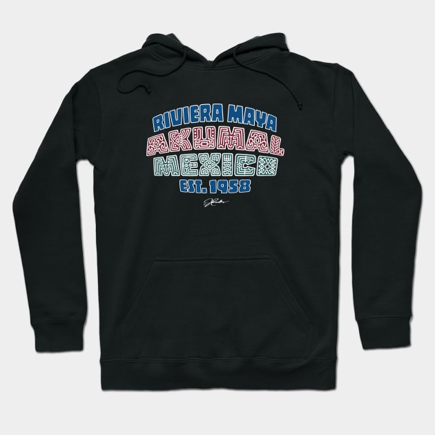 Akumal, Mexico, Riviera Maya, Est. 1958 Hoodie by jcombs